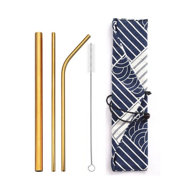 Reusable Metal Drinking Straws Stainless Steel Drinks Metal Straw Set-Grand Kitchen