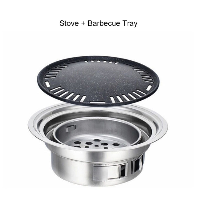 Stainless Steel Charcoal Barbecue Grill Non stick Barbecue Grill-Grand Kitchen