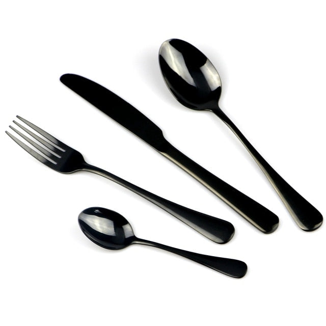 Dinnerware Set Colorful Rainbow Knife Fork Teaspoon Dishwasher Safe-Grand Kitchen