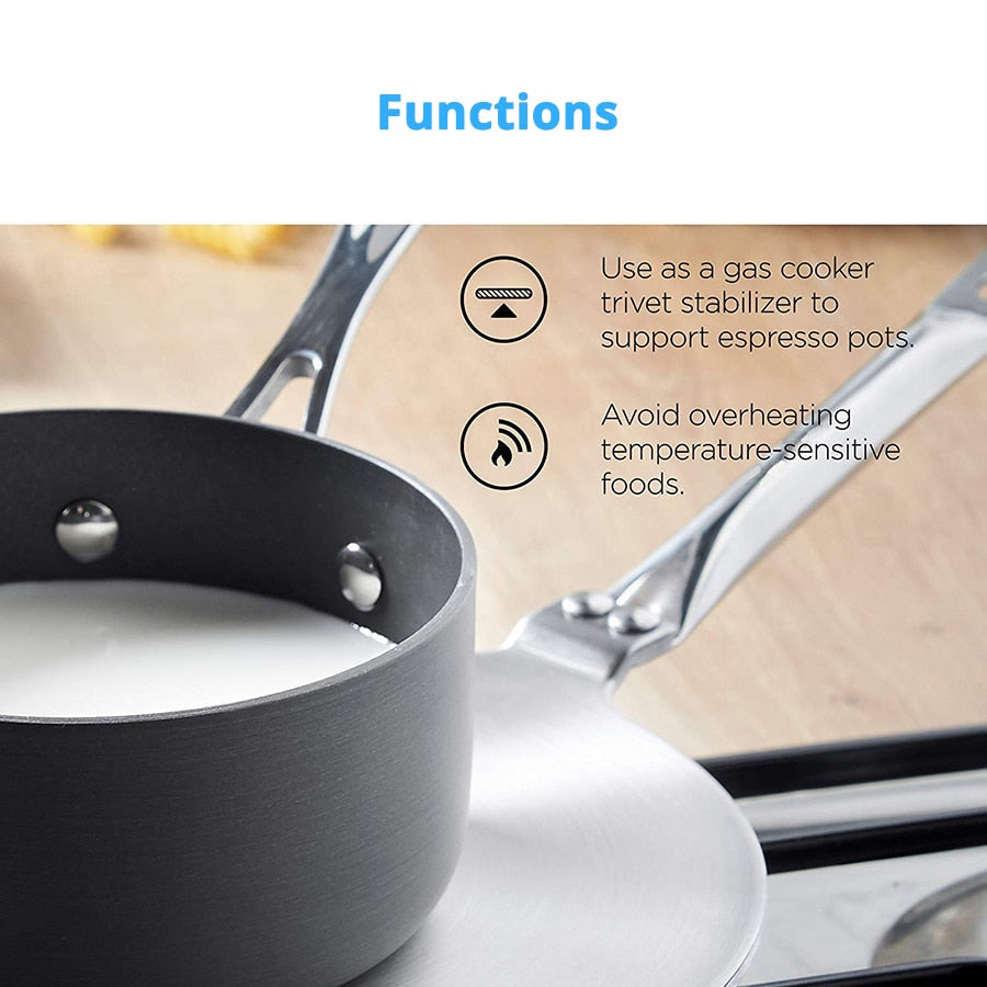 Gas and Electric Stovetop Heat Diffuser Ring Plate Pot Stabilizer-Grand Kitchen