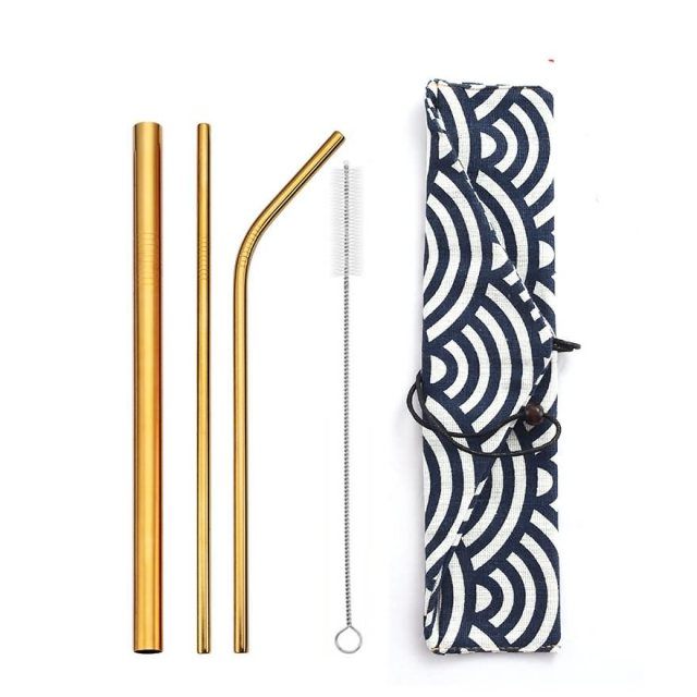 Reusable Metal Drinking Straws Stainless Steel Drinks Metal Straw Set-Grand Kitchen