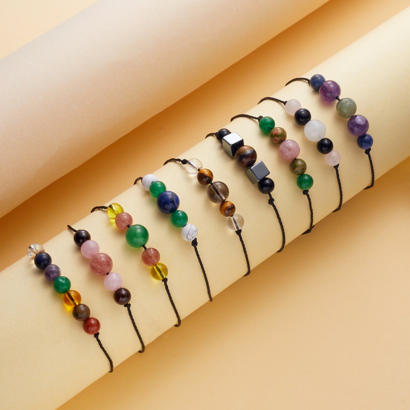 Spiritual Anxiety Reiki Beads Bracelets with Meaning Card