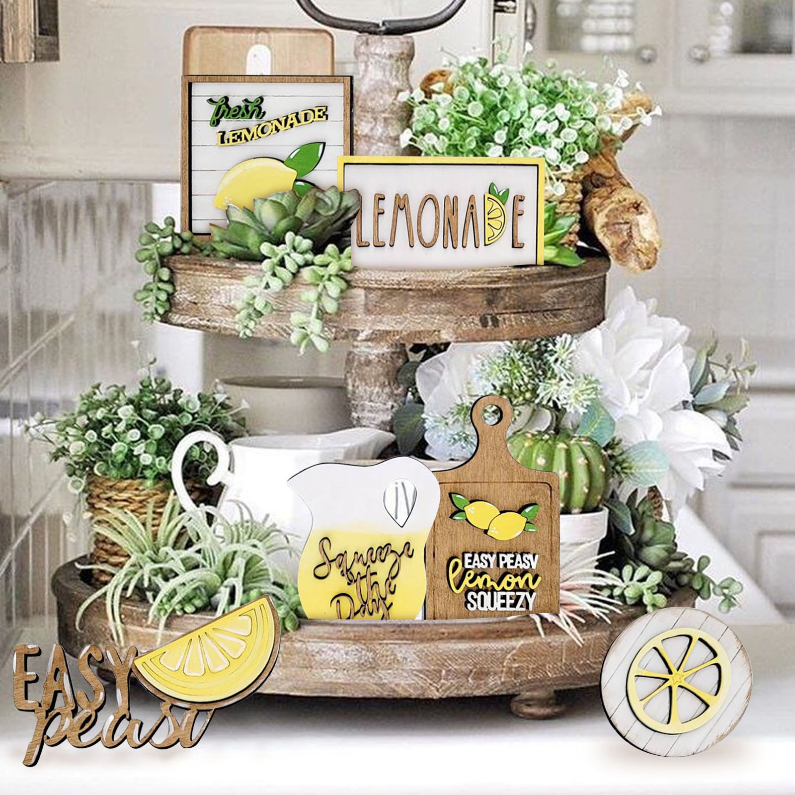 🍋Refreshing Lemon Tray Decor Set🎉