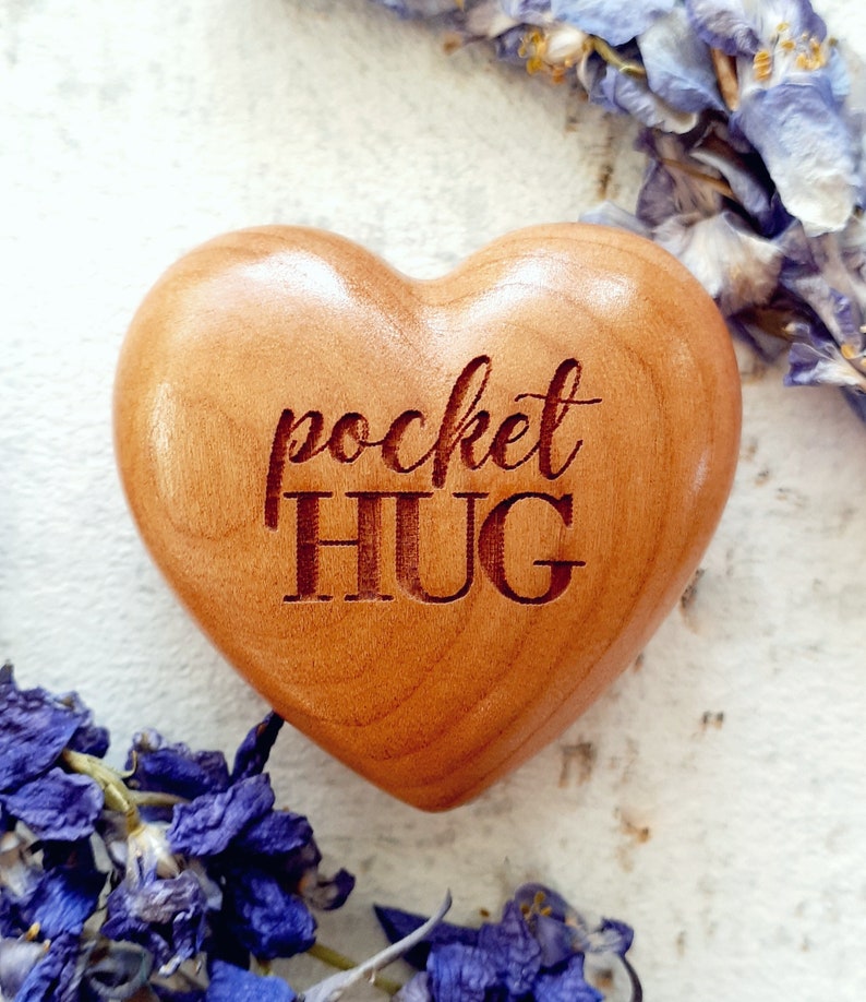 Pocket Hug Wooden Heart Token