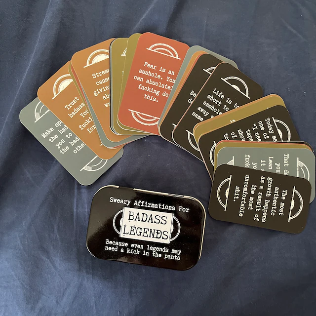 Mini Sweary Affirmation Cards for Badass Legends(18PCS)