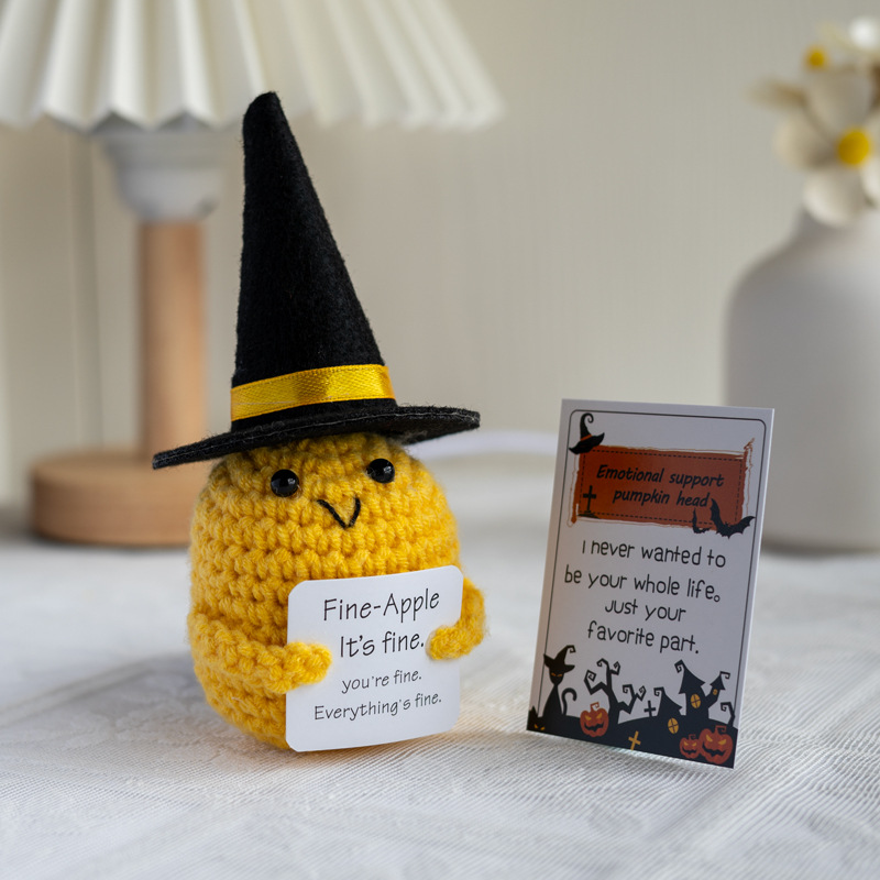🎃Halloween Pumpkin Head Crochet Doll Ornament