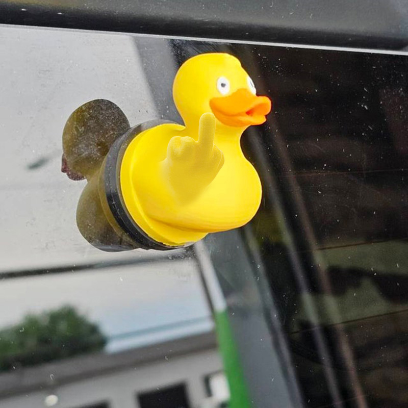 💦 Meet the Ultimate Car Accessory: The Fun Middle Finger Spraying Duck! 🦆💥