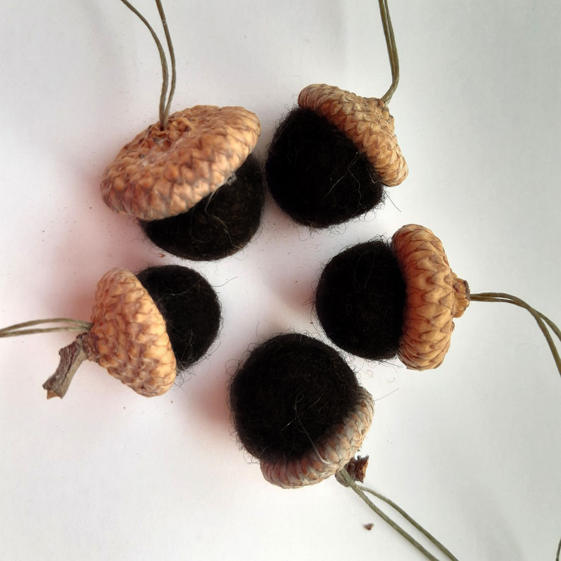 Handmade Wool Felt Acorn Ornaments🌰