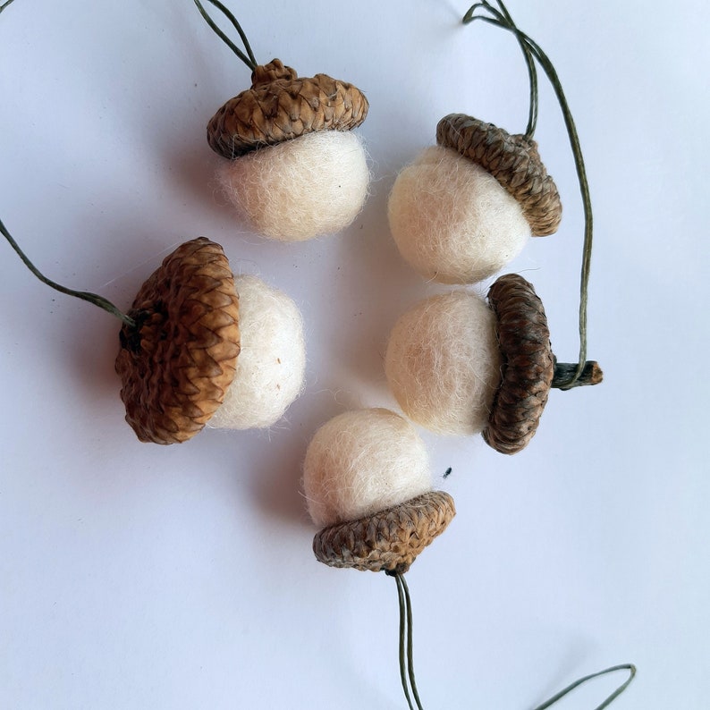 Handmade Wool Felt Acorn Ornaments🌰