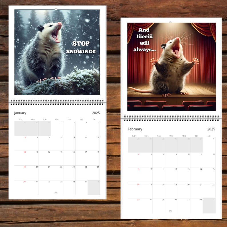 Screaming Possums Calendar 2025