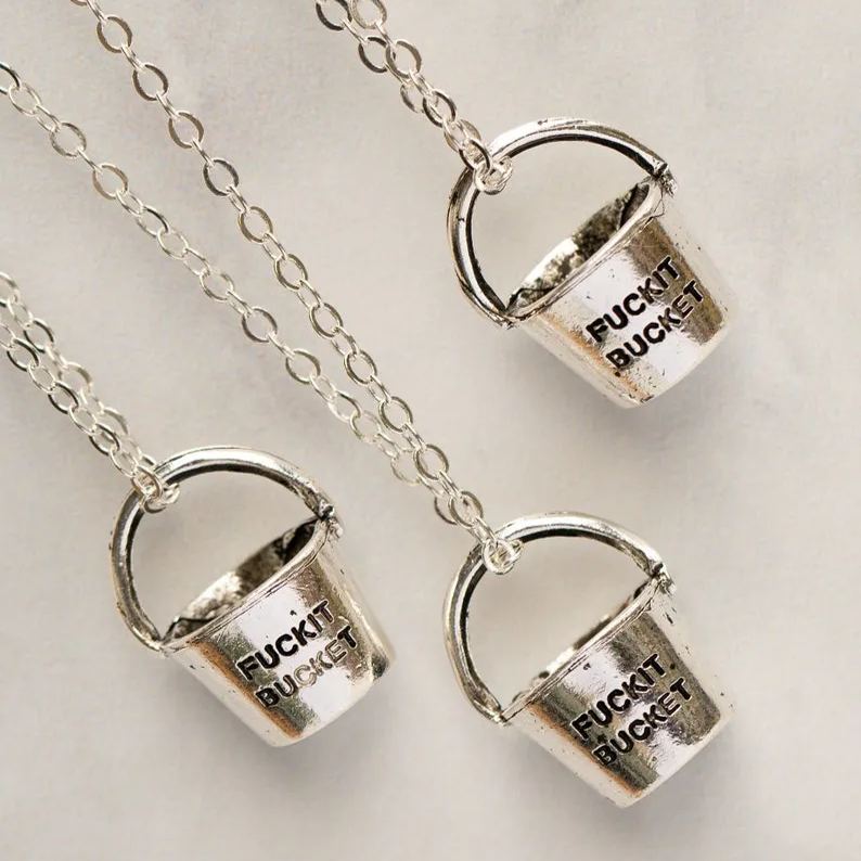 The Fuck It Bucket - 🤣Funny Metal Bucket Keychain