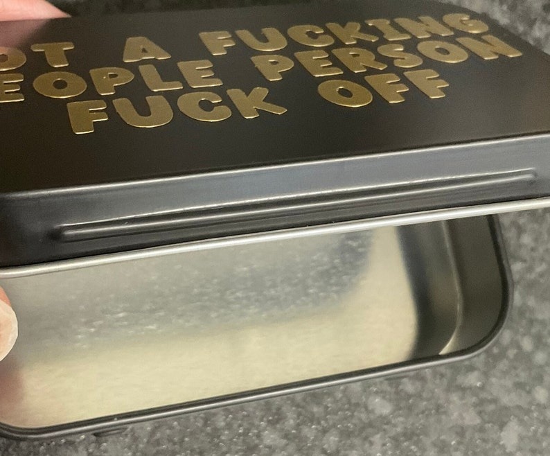 Rude Tobacco Tin Smoker Gift