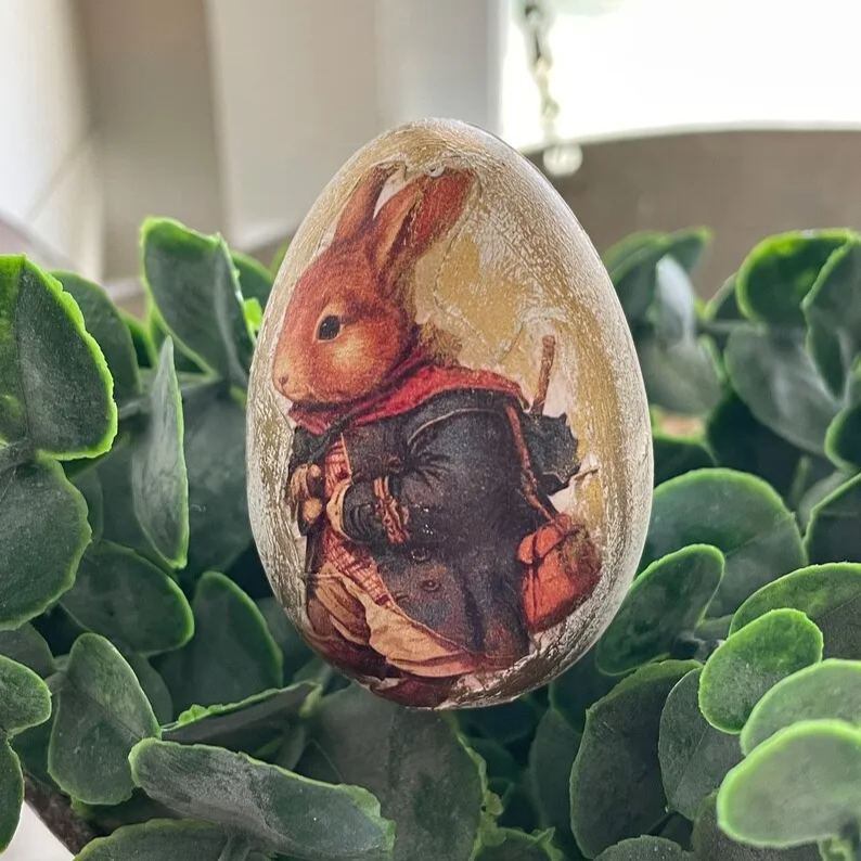 🐰🥚6Pcs Vintage Rabbit Easter Eggs