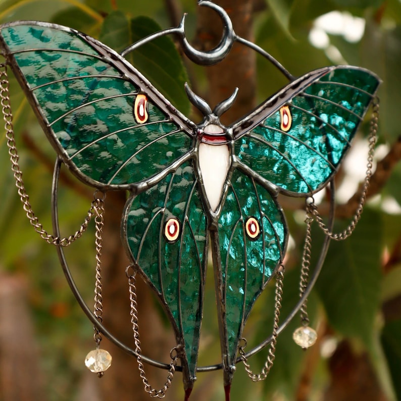 Luna moth butterfly suncatcher