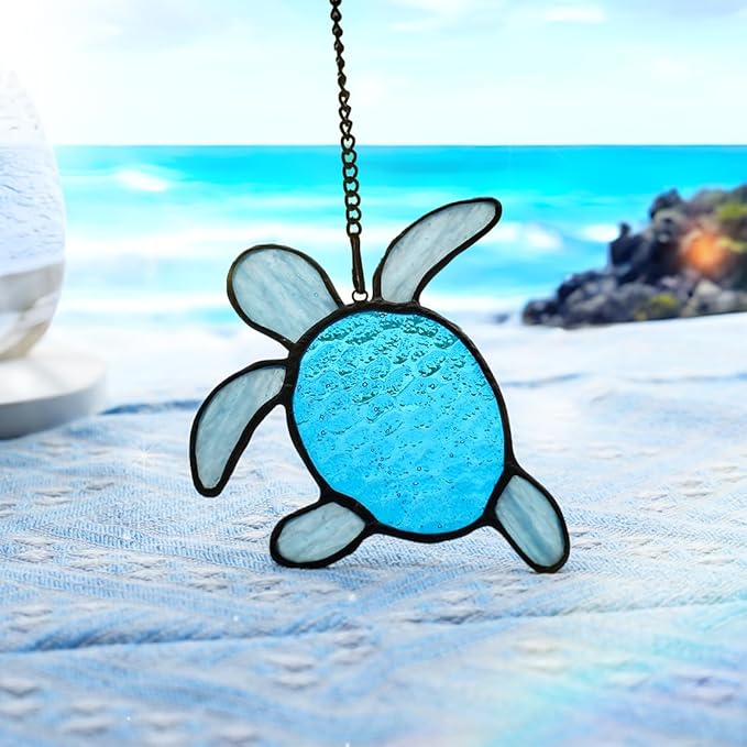 Turtle Stained Glass Suncatcher