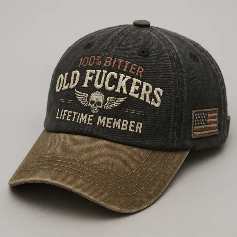 Old Fuckers Club-Vintage Baseball Cap