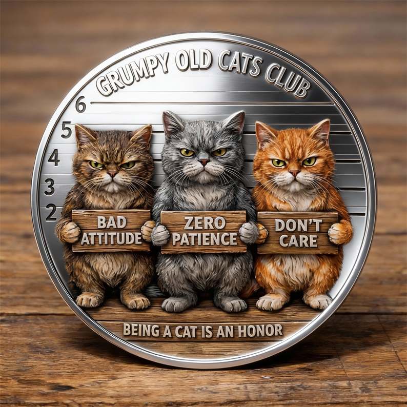 🔥New Year 50% Off--Grumpy Old Cats Club Commemorative Coin