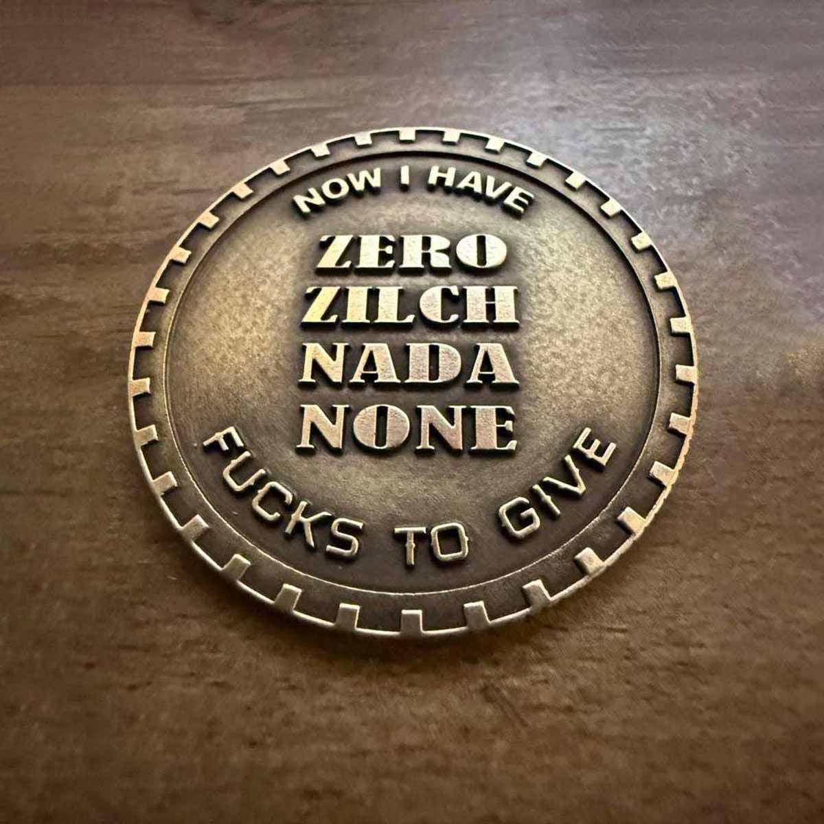 Last Fuck to Give EDC challenge coin