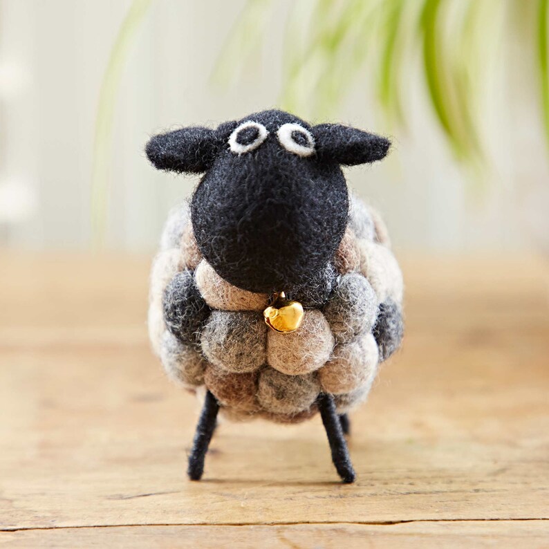 Quirky Felt Sheep Ornament 