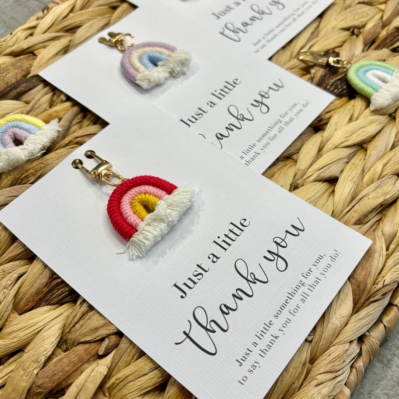 Thank You Rainbow Keyring Christmas gift