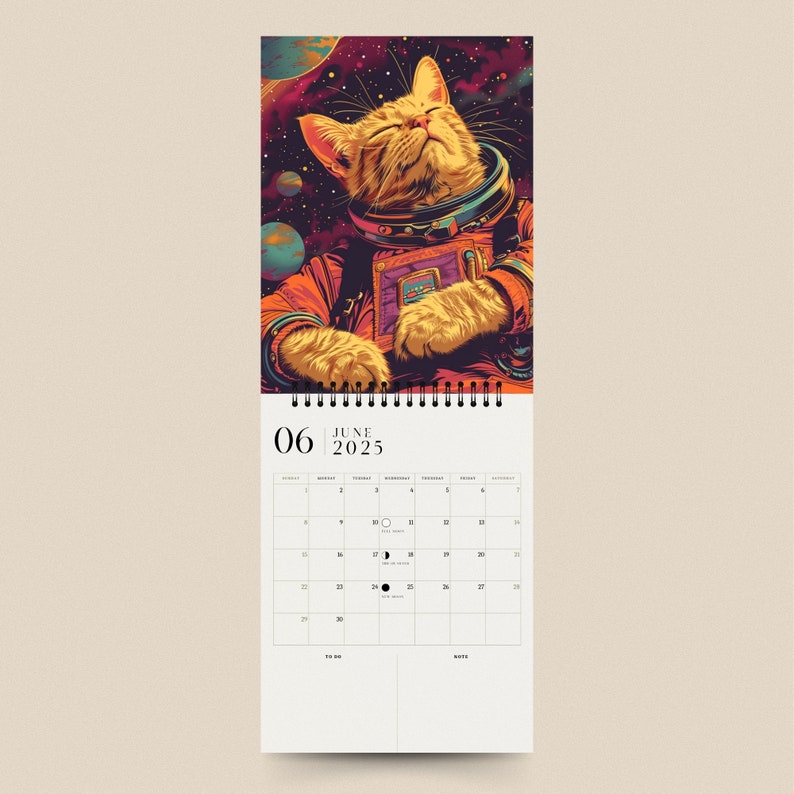 2025 Space Cat Calendar