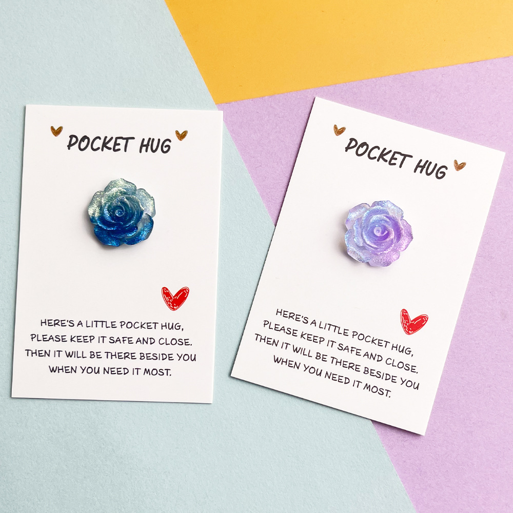 Gradient Rose Pocket Hug Card