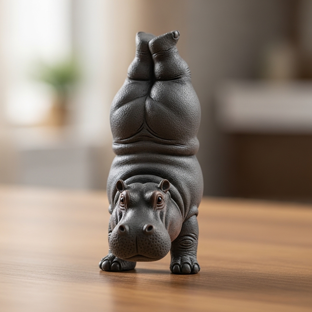 Yoga Hippo Figurine - The Perfect Mix of Zen & Sass