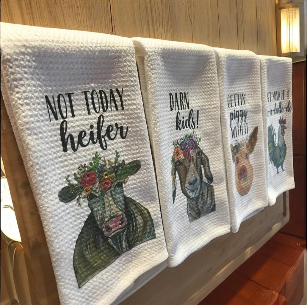 🐄Funny Farmhouse Kitchen Towels