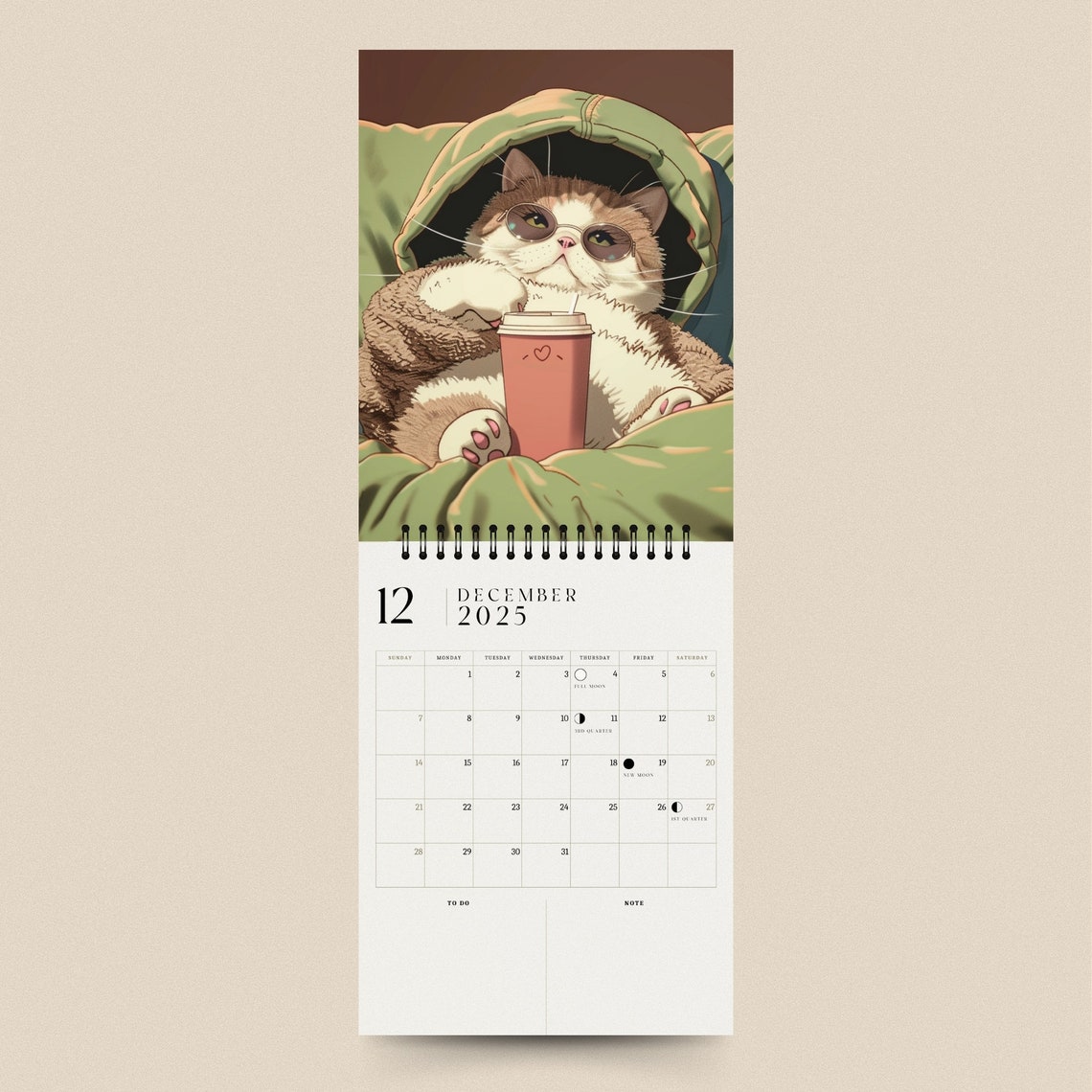 🐱2025 Lazy Kitten Calendar