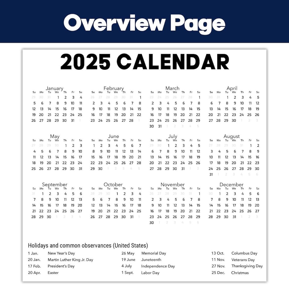 2025 Dad Joke Calendar