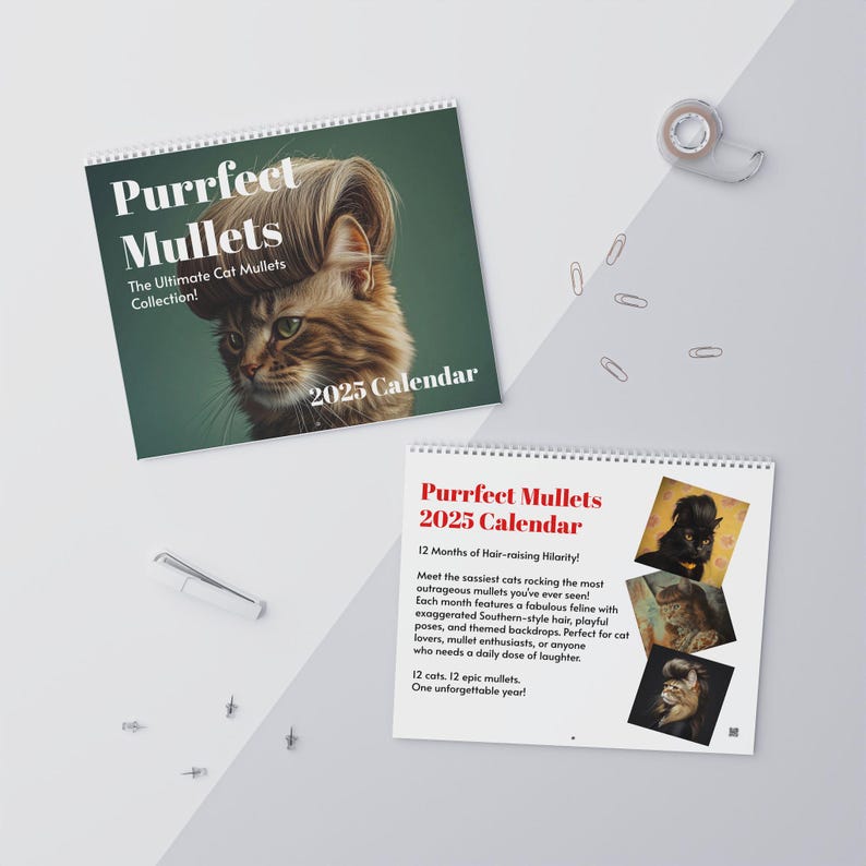 Purrfect Mullets 2025 Calendar