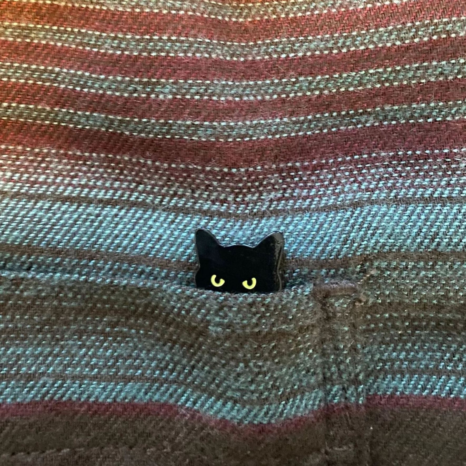 Tiny Black Cat Enamel Pin