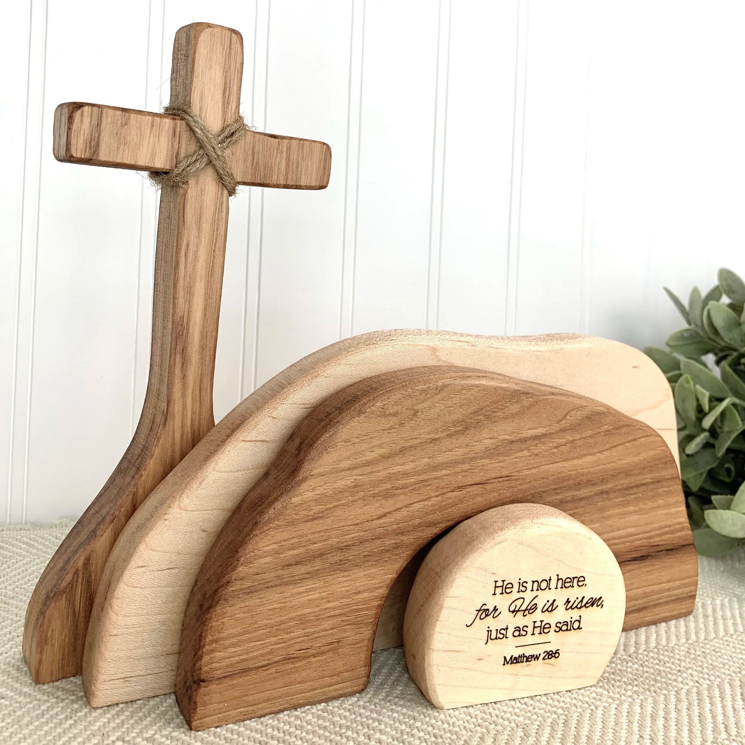 Empty tomb Easter decor