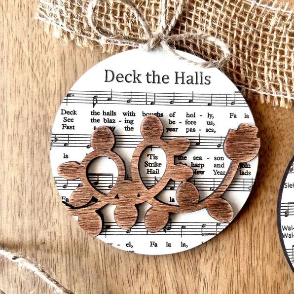 🎅Music Sheet Nativity Ornament