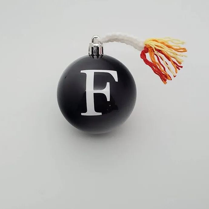  Funny Christmas F-Bomb Ornament