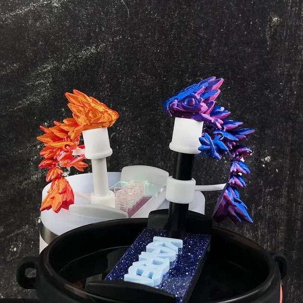 3D Printed Dragon Stanley Straw Topper