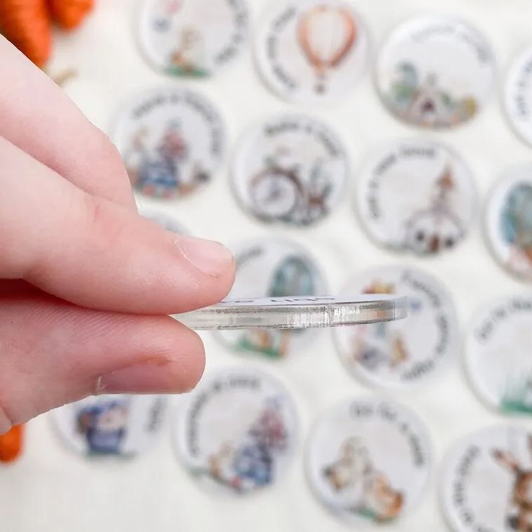 20 Acrylic Easter Tokens