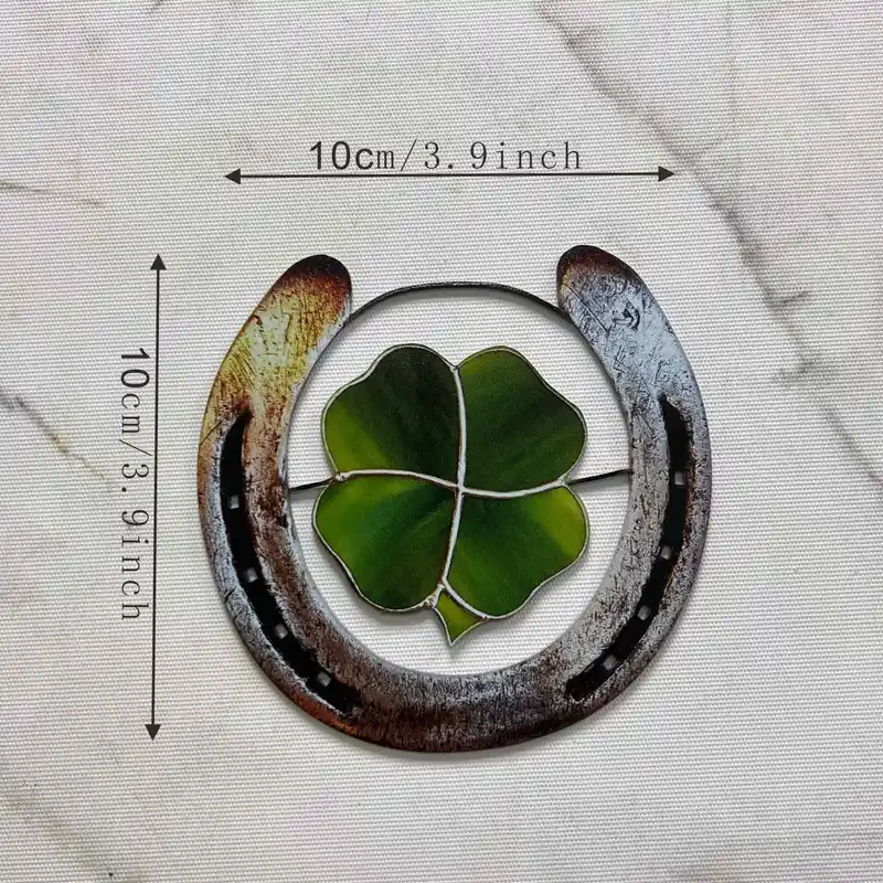 Four Leaf Clover Lucky Horseshoe