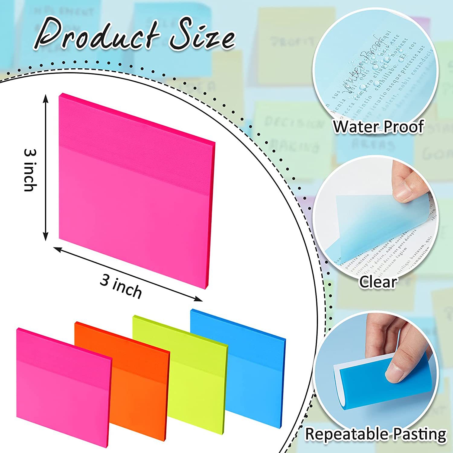 🗒Transparent Sticky Notes