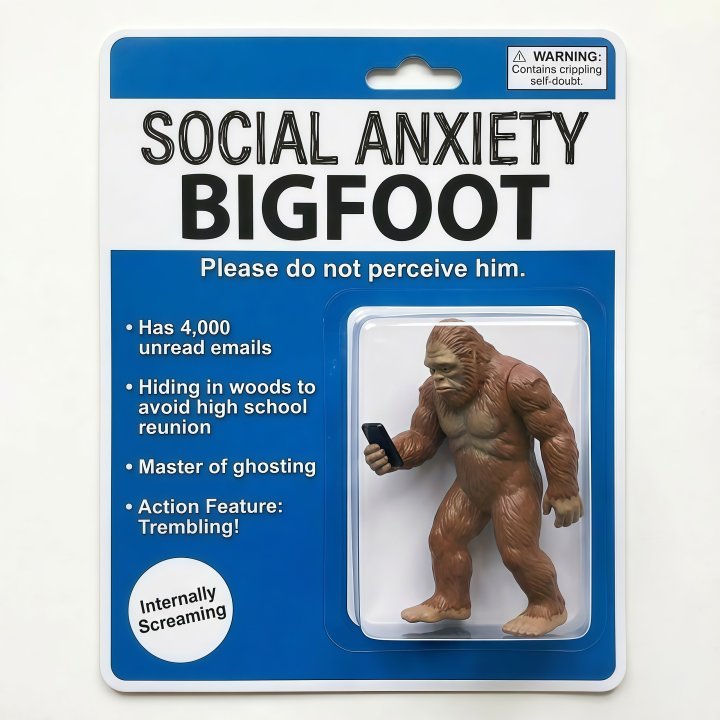 Social Anxiety Bigfoot Card​
