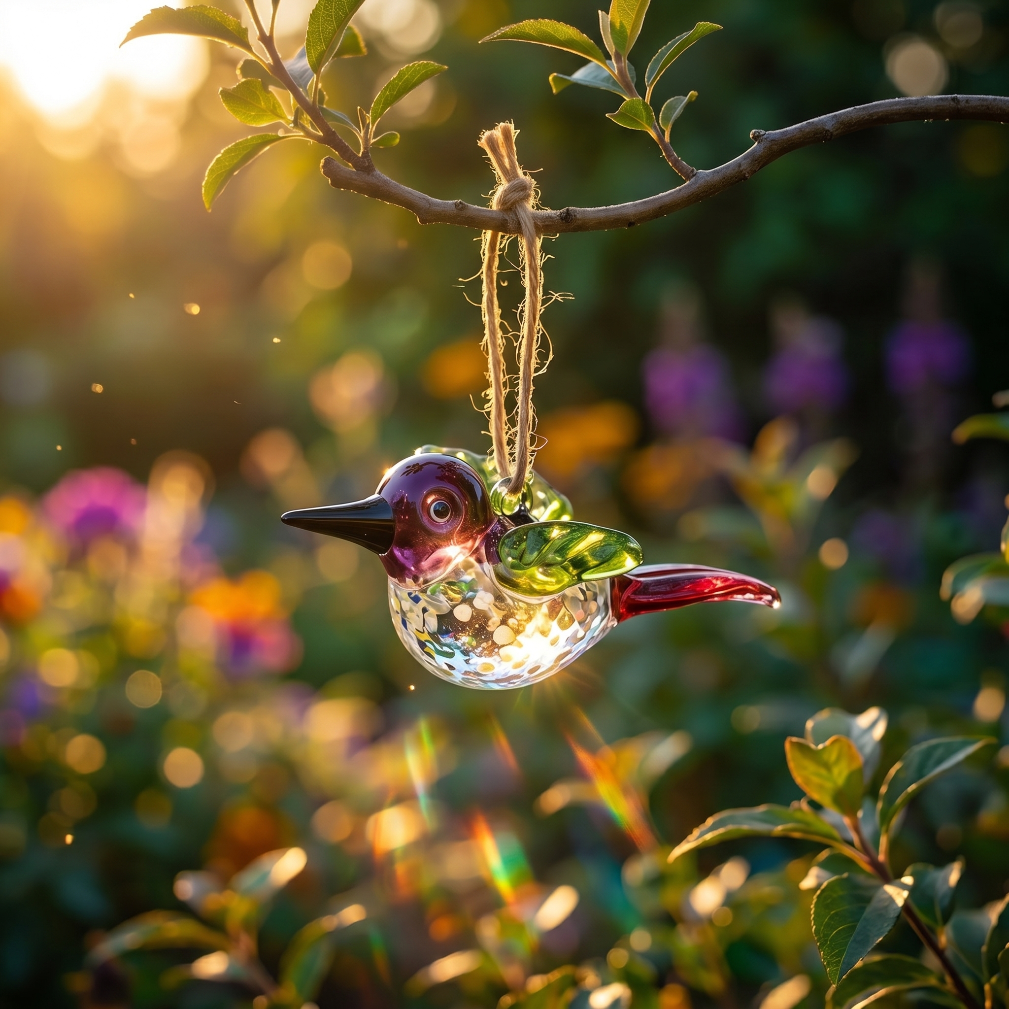🔥Limited-time 60% off sale-Colorful Glass Bird Suncatcher