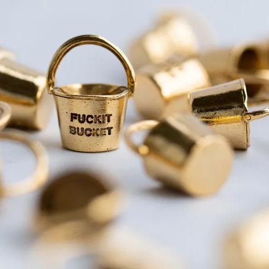 The Fuck It Bucket - 🤣Funny Metal Bucket Keychain