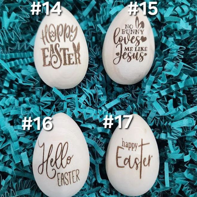 🐰🎁Wooden Easter Eggs