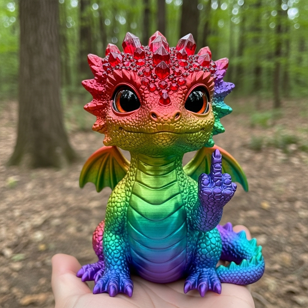 ✨ Bejeweled Gemstone Dragon Baby Ornament
