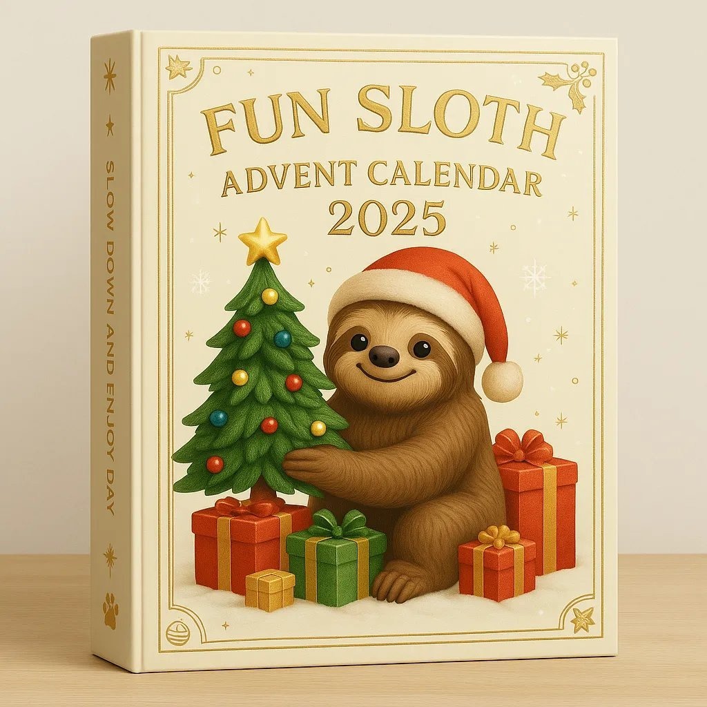 Funny Sloth Advent Calendar 2025
