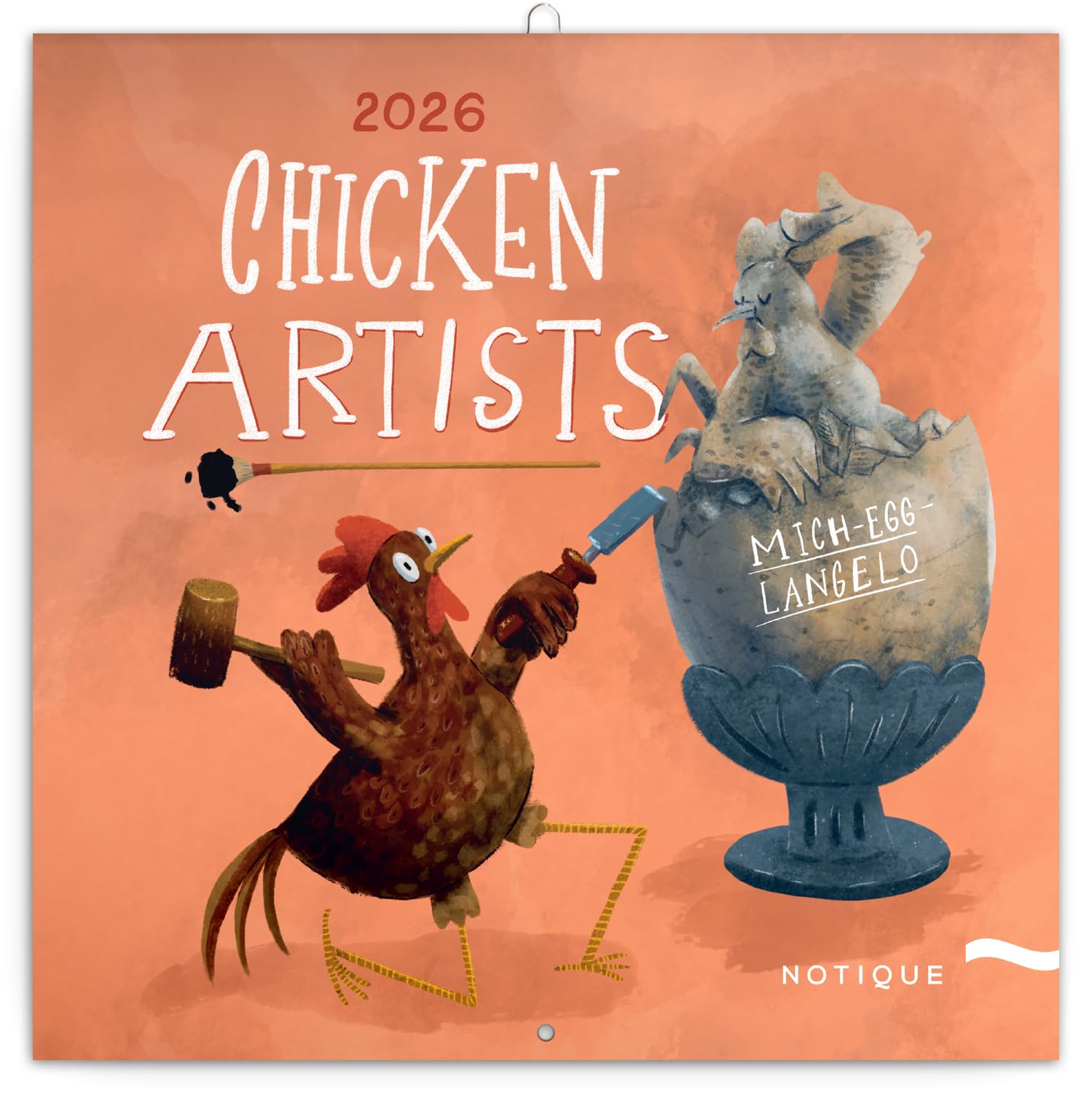 2026 Chicken Artists Wall Calendar