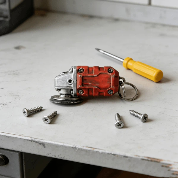 🛠️2-in-1 Mini Grinder Keychain: On-the-Go Smoothing Tool + Tool Enthusiast Collectible