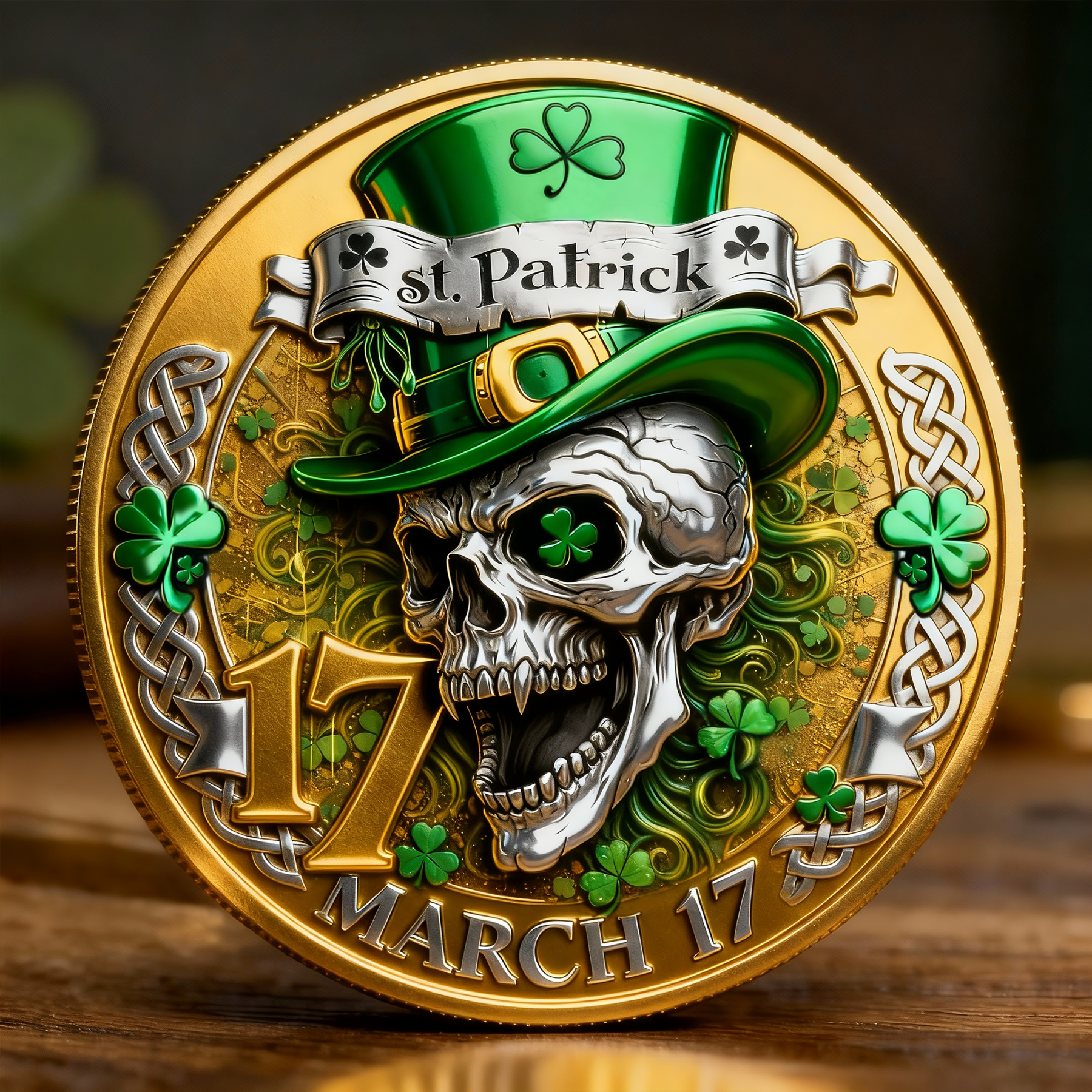 🏆 Flash Sale 60% OFF🍀 St. Patrick’s Day Irish Lucky Skull Coin