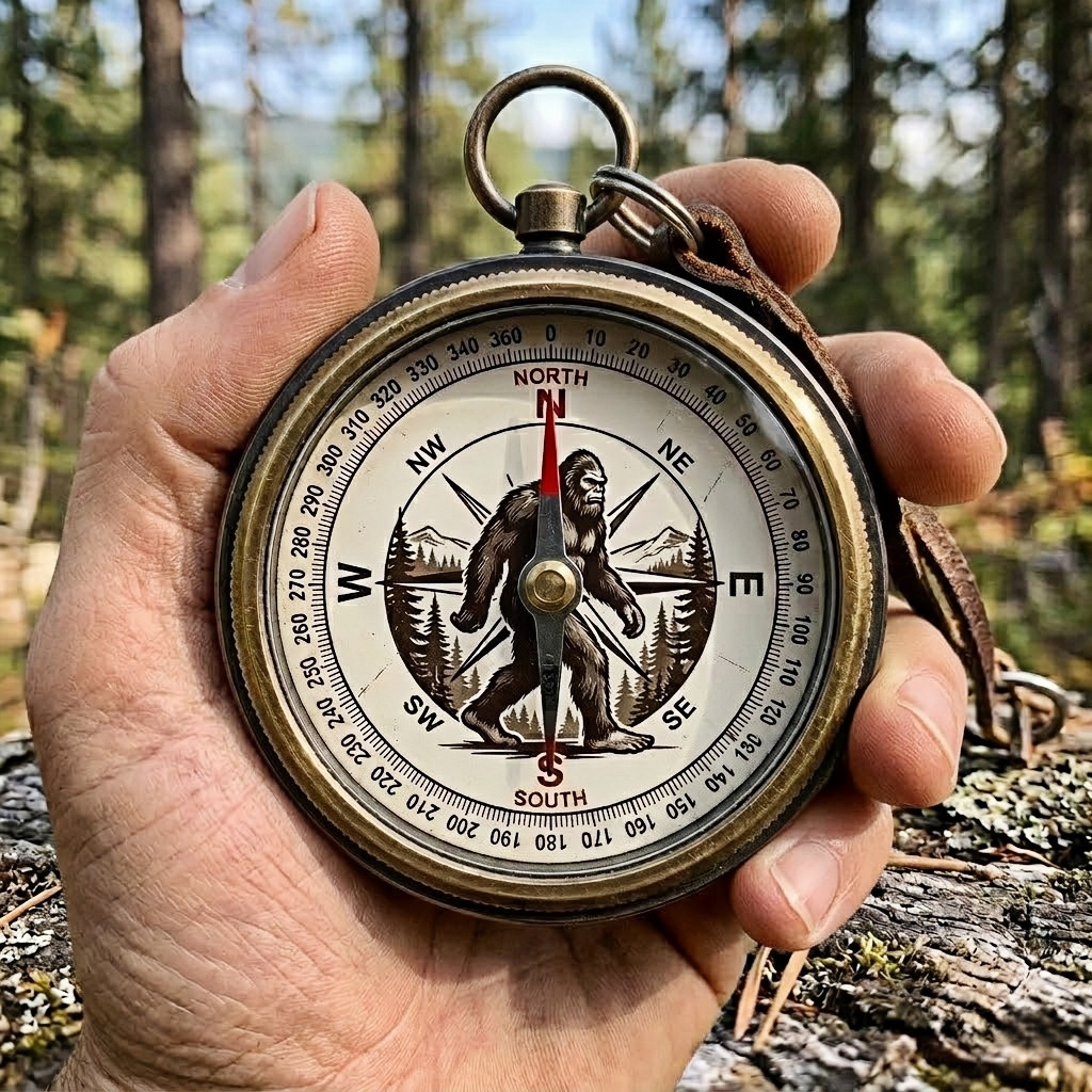 🧭🌲 Bigfoot Adventure Compass
