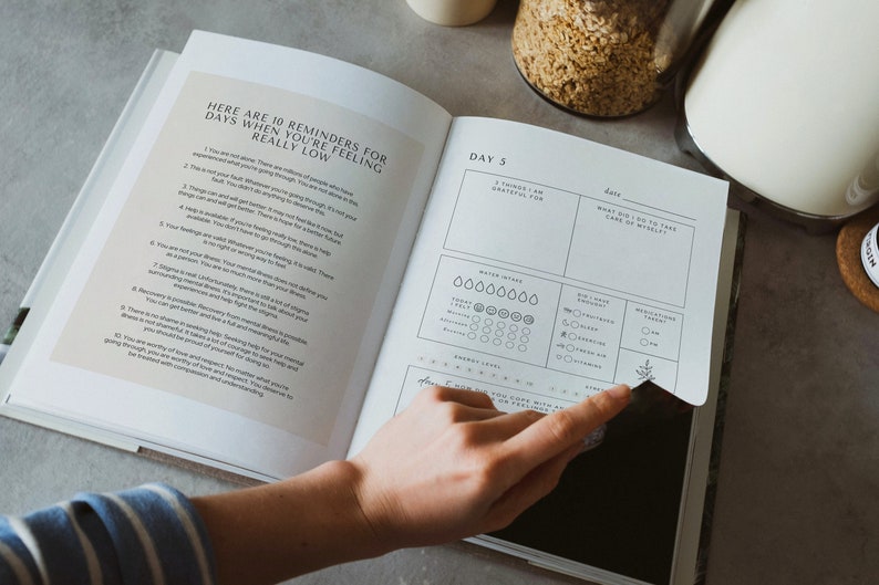 Mood Tracker Journal for Mental Wellness 